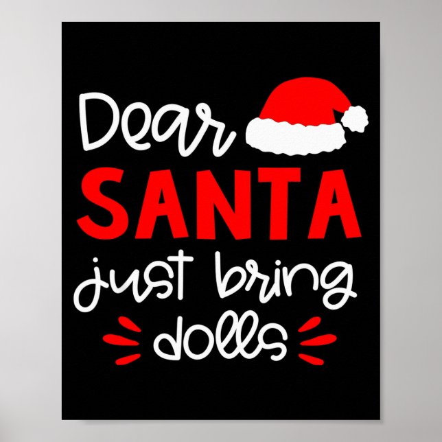 Dear Santa Shirt Funny Matching Family Christmas P Poster (Front)