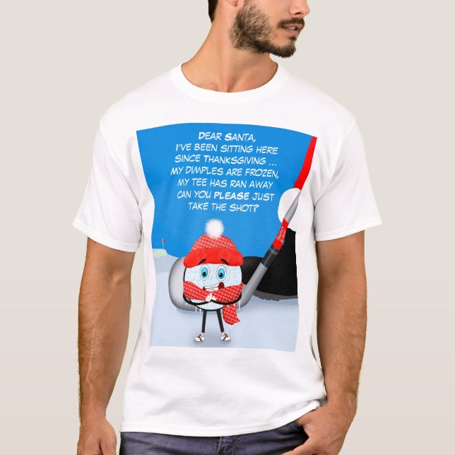 Dear Santa Take the Shot Golf Shirt  (Front)