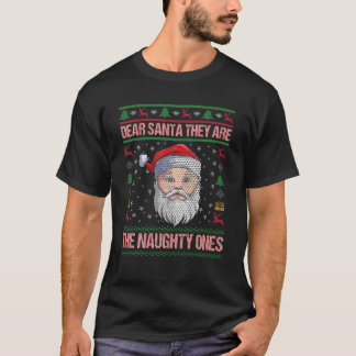Dear Santa They Are The Naughty Ones Xmas Pyjamas T-Shirt