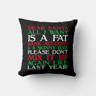 Dear Santa Throw Pillow
