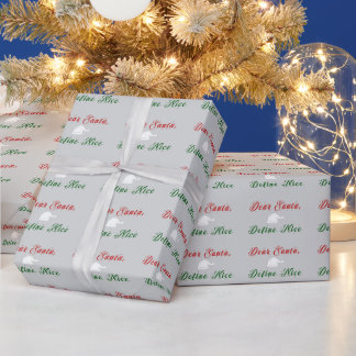 Dear Santa | Tri Colours Wrapping Paper