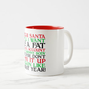 Dear Santa Two-Tone Coffee Mug