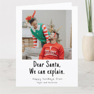 Dear Santa We Can Explain Christmas Photo Card