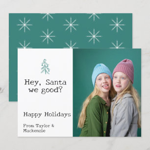 Dear Santa we good Christmas Personalized Holiday Card