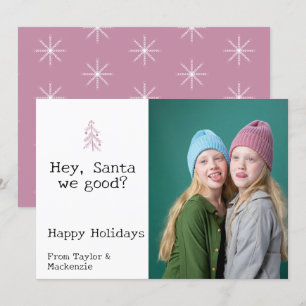 Dear Santa we good Christmas Personalized Holiday Card