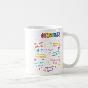 Dear Student Behind Me Teacher Appreciation Back T Coffee Mug