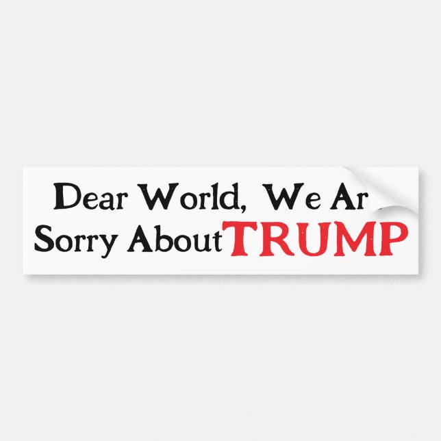 Dear World Bumper Sticker (Front)