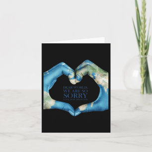 Dear World Were Sorry Vintage Card