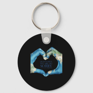 Dear World Were Sorry Vintage  Keychain