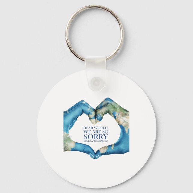 Dear World Were Sorry Vintage  Keychain (Front)