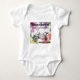 Dearborn - It All Started Here - apparel Baby Bodysuit