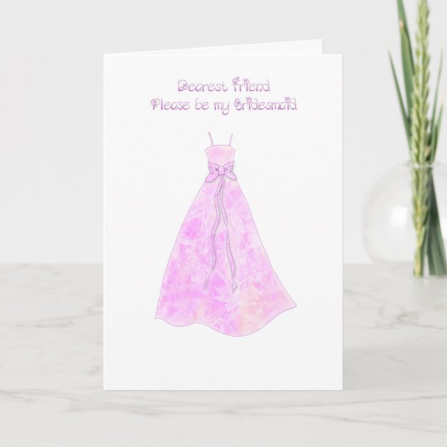 dearest friend be my bridesmaid invitation (Front)