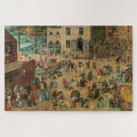 Deatailed Pieter Bruegel "Children’s Games" 1560, Jigsaw Puzzle<br><div class="desc">Deatailed painting Pieter Bruegel "Children’s Games" 1560, ... Click the "Personalize" button to add your own text and create your own special unique gift. How about someone's name, a birthday or Christmas greeting, a place and date?. Or, if you want, just delete the text to have the image by itself....</div>