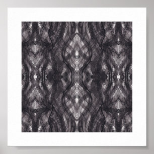 Death Abstract Dark Black Watercolor Art Poster