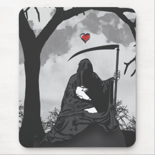 DEATH AND HIS BUNNY MOUSE PAD