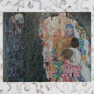 Death and Life by Gustav Klimt Vintage Art Nouveau Jigsaw Puzzle