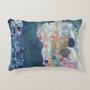 Death and Life, c.1911 (oil on canvas) Accent Pillow