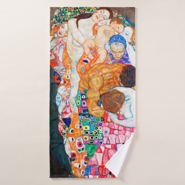Death and Life, Gustav Klimt Bath Towel (Bath Towel)