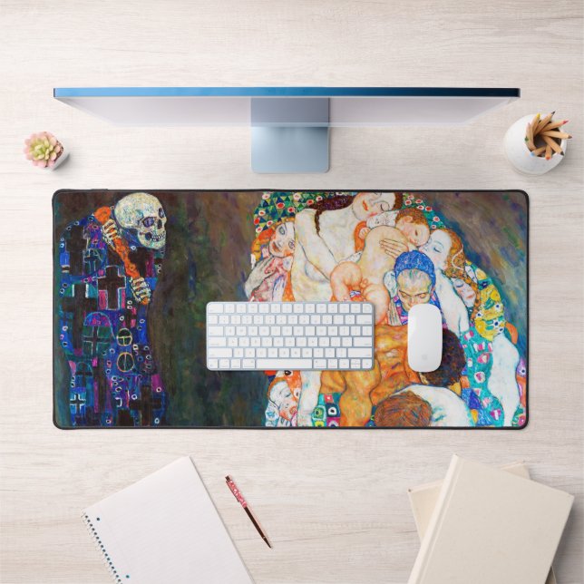 Death and Life, Gustav Klimt Desk Mat (Office 1)