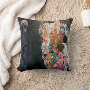 Death and Life   Gustav Klimt   Throw Pillow