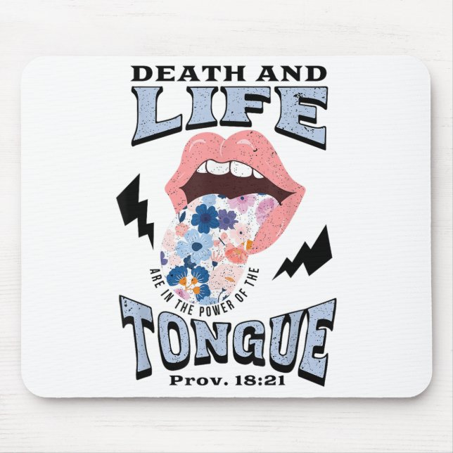Death And Life Tongue Christian  Mouse Pad (Front)