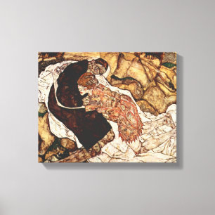 Death And The Maiden by Egon Schiele Canvas Print