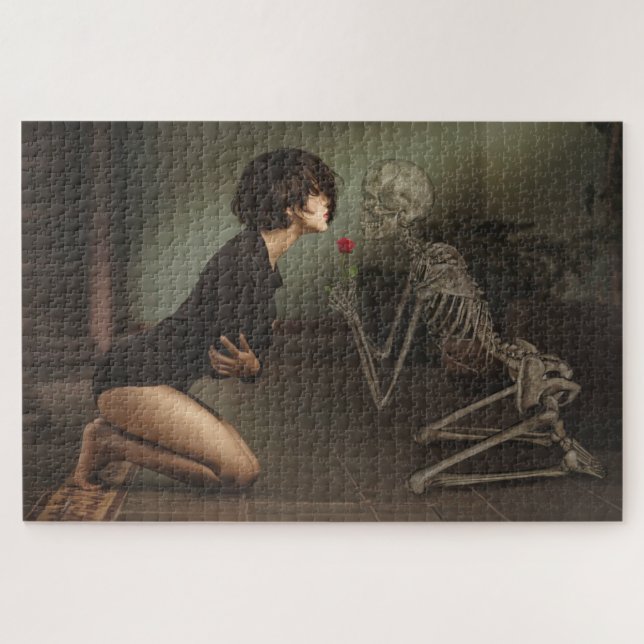 Death and the Young Woman Jigsaw Puzzle (Horizontal)