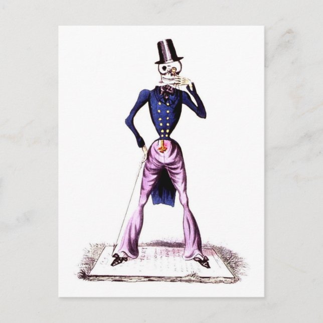 Death as a Gentlemen postcard (Front)