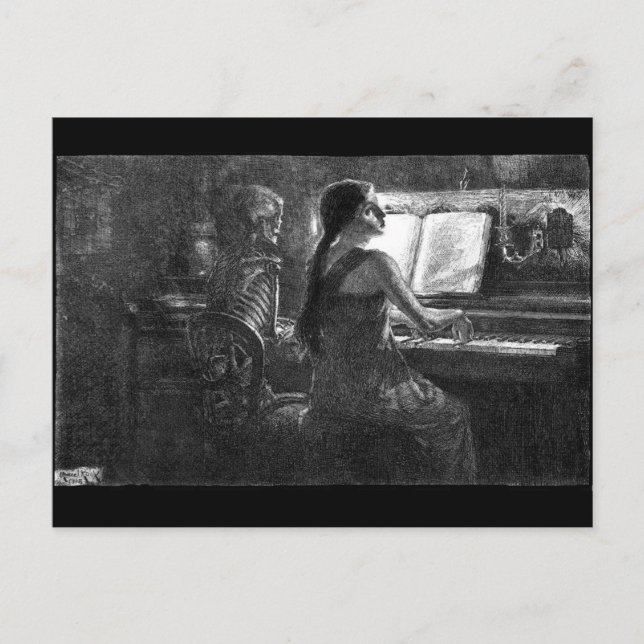 Death at the Piano postcard (Front)