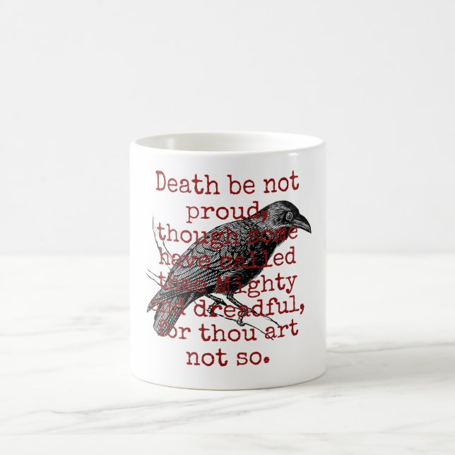Death Be Not Proud - Death Quote  Coffee Mug (Center)