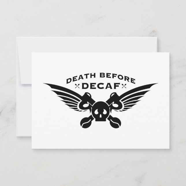 death before decaf invitation (Front)