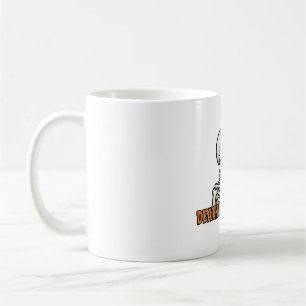 Death Before Decaf Skeleton Coffee Halloween Typog Mug