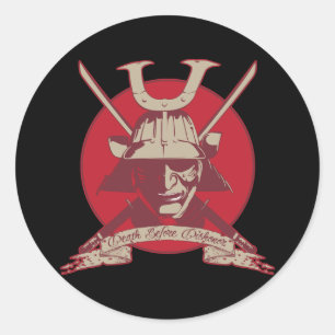 Death Before Dishonour Samurai Classic Round Sticker