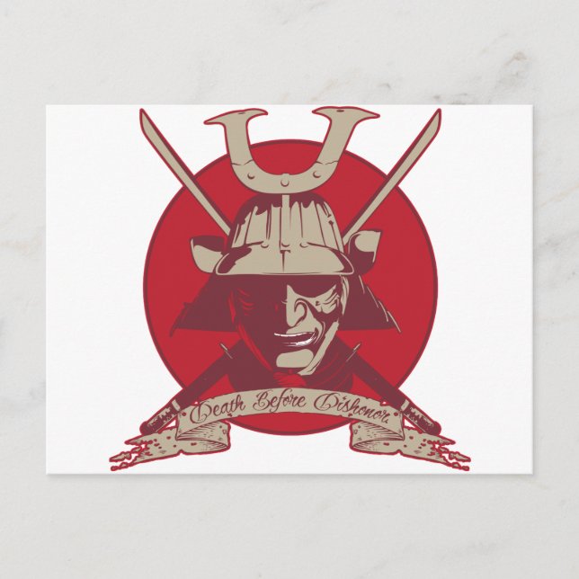 Death Before Dishonour Samurai Postcard (Front)
