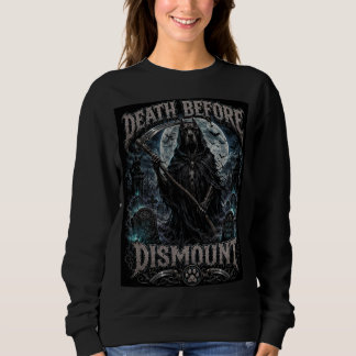 Death Before Dismount Great Dane Grim Reaper Biker Sweatshirt