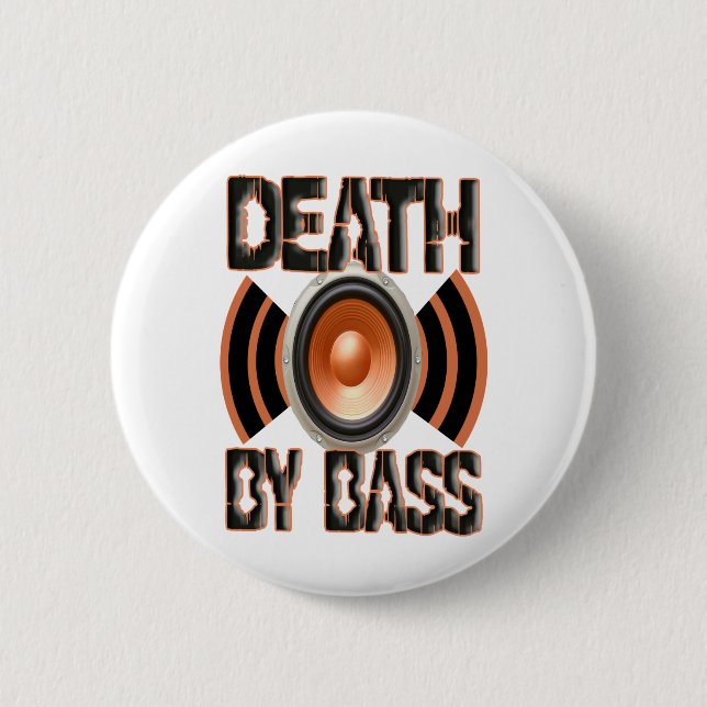DEATH by BASS 2 Inch Round Button (Front)