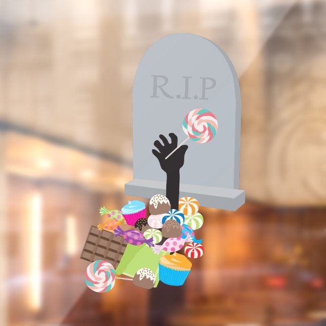 Death by Candy Halloween Design Window Cling (Sheet 2)
