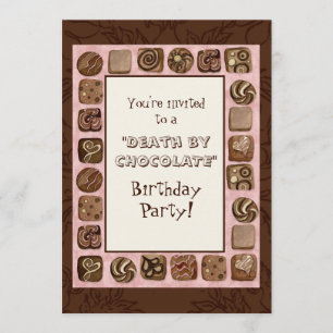 Death by Chocolate Birthday Party Invitation