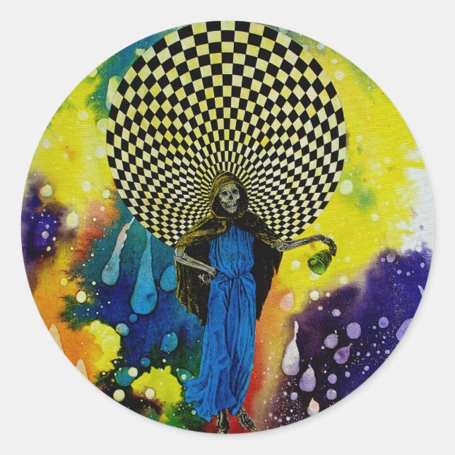 Death by Michael Moffa Classic Round Sticker (Front)