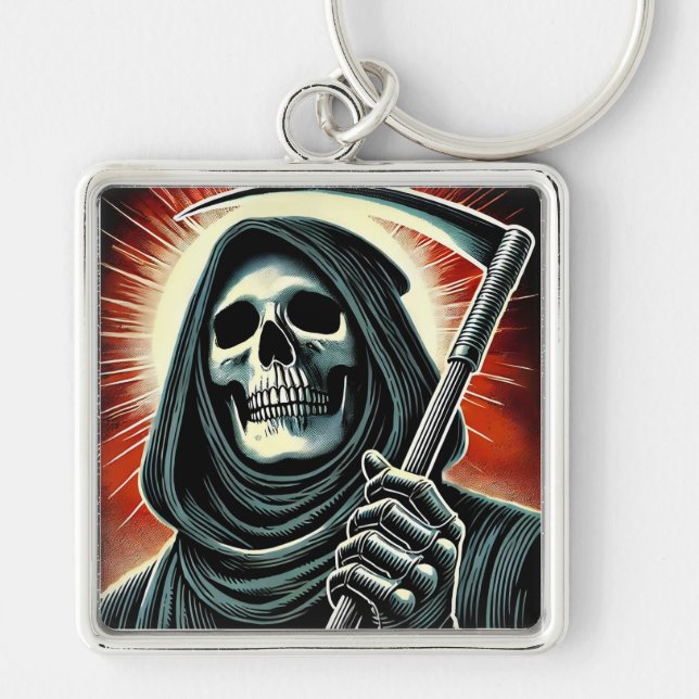 death character illustration keychain (Front)