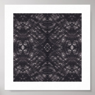 Death Dark Black Abstract Watercolor Art Poster