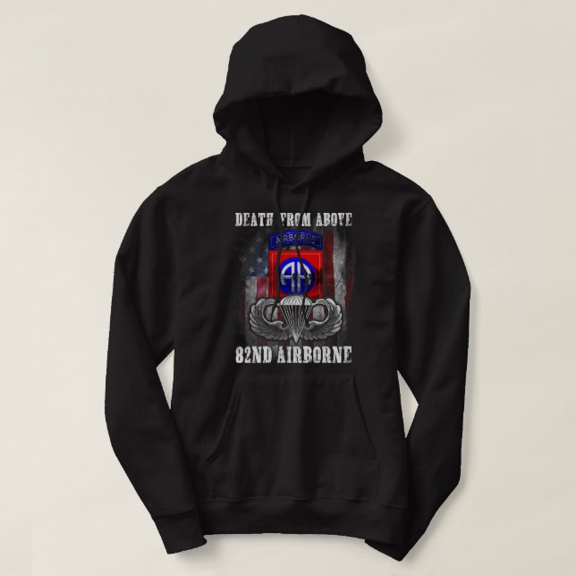 Death From Above 82nd Airborne Division Paratroope Hoodie (Design Front)