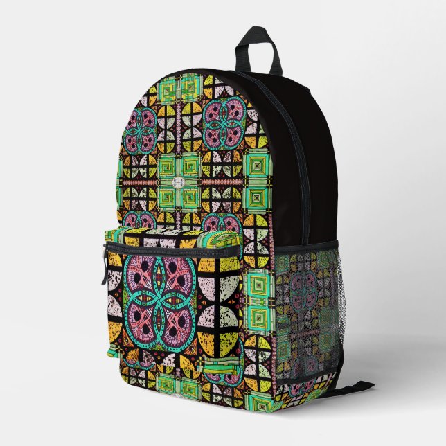 "Death Game" Printed Backpack (Back Corner Right)