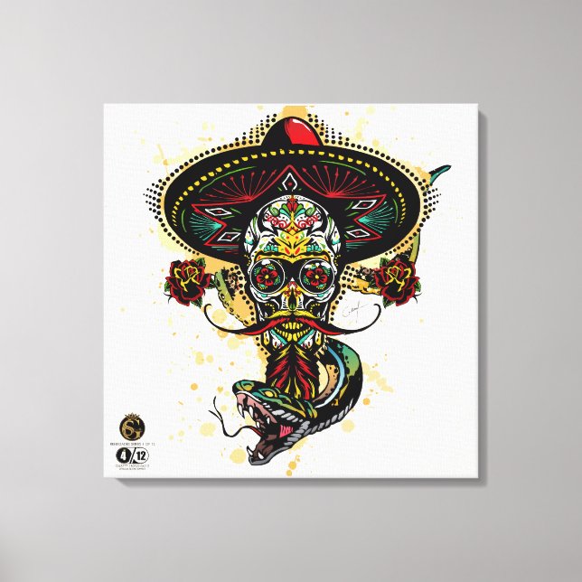 Death head G-Skulls Renegade series 4 of 12 Canvas Print (Front)