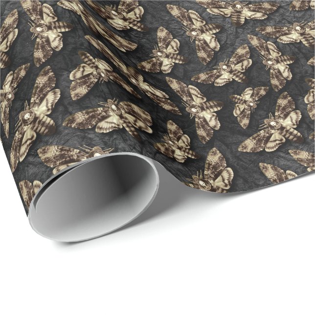 Death head moth hawkmoth deaths head moth wrapping paper (Roll Corner)