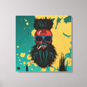 Death head punk hipster G-skulls abstract skull Canvas Print