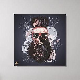 Death head punk hipster G-skulls musisian skull Canvas Print