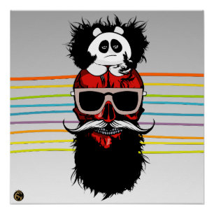 Death head punk hipster G-skulls skull da panda Poster