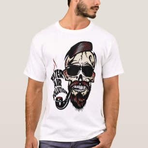death_header_hipster_filter_air_pollution_skull_cr T-Shirt