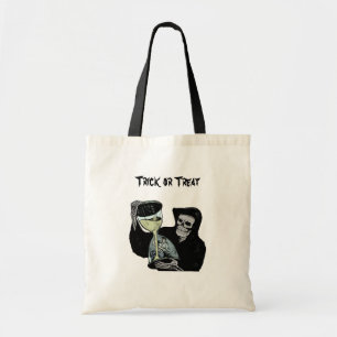 Death Hourglass Reaper Trick or Treat Halloween Tote Bag